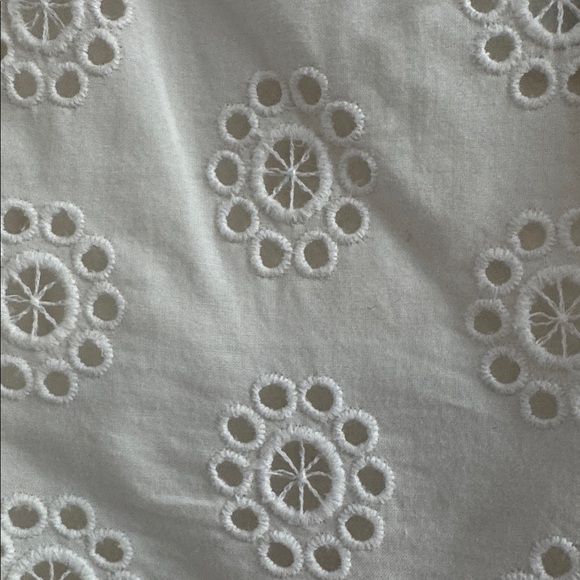 Lilly Pulitzer White Eyelet Strapless Pleated Cotton Dress - Picture 6 of 7